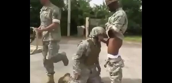  u.s army soldier sucks and throats a huge bbc!